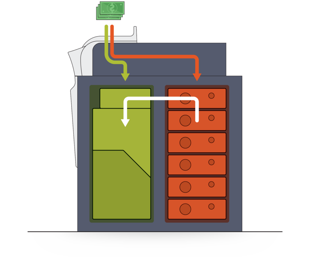 inside cash recycler (TCR)